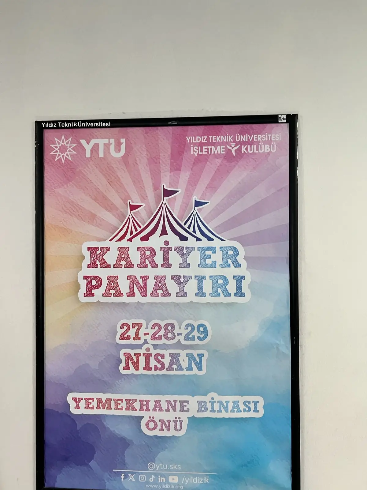 Large-format poster on a wall